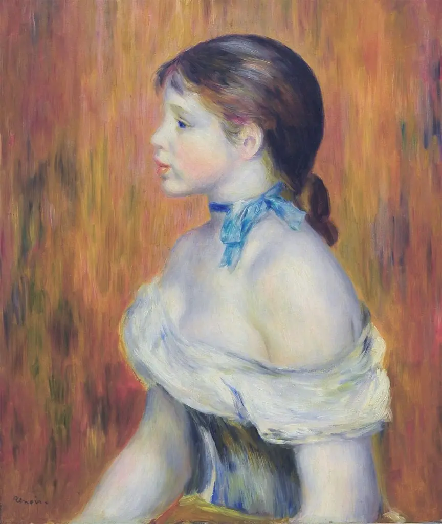 Young Woman with a Blue Choker, by Auguste Renoir