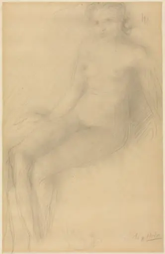 Seated Female Nude, by Auguste Rodin