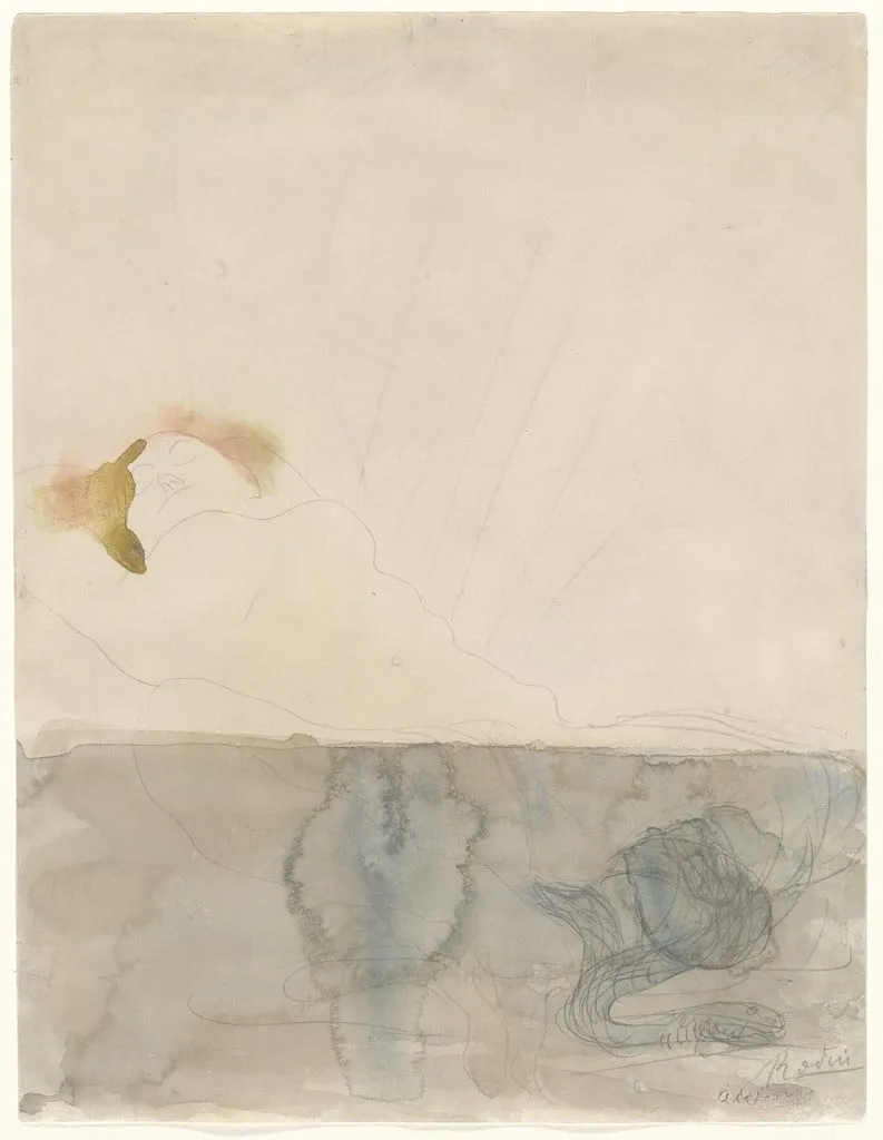 Untitled, by Auguste Rodin, watercolor, 1902