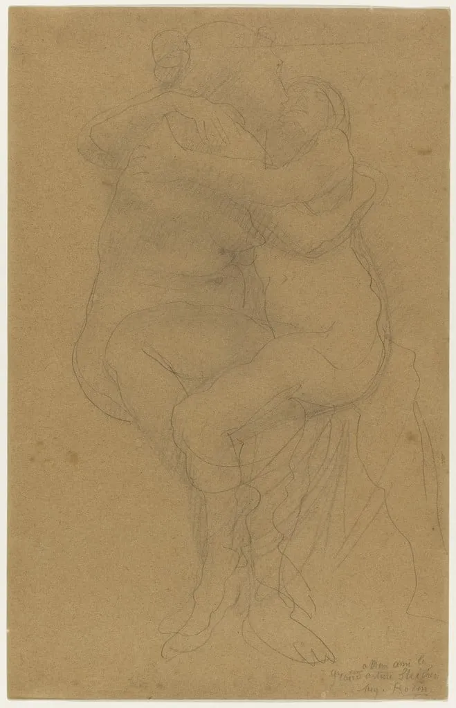 Untitled, by Auguste Rodin, graphite, 1888