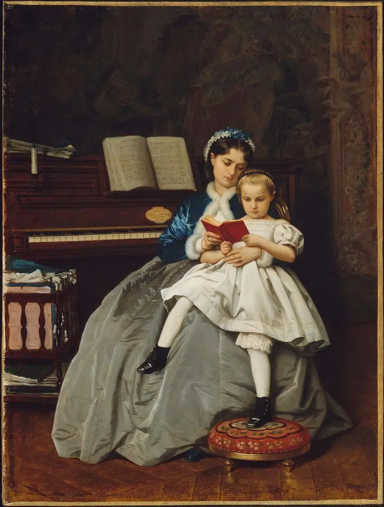 Reading Lesson, by Auguste Toulmouche