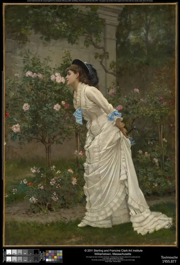 Woman and Roses, by Auguste Toulmouche