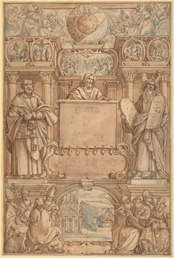 Title Page for a Bible, by Augustin Braun