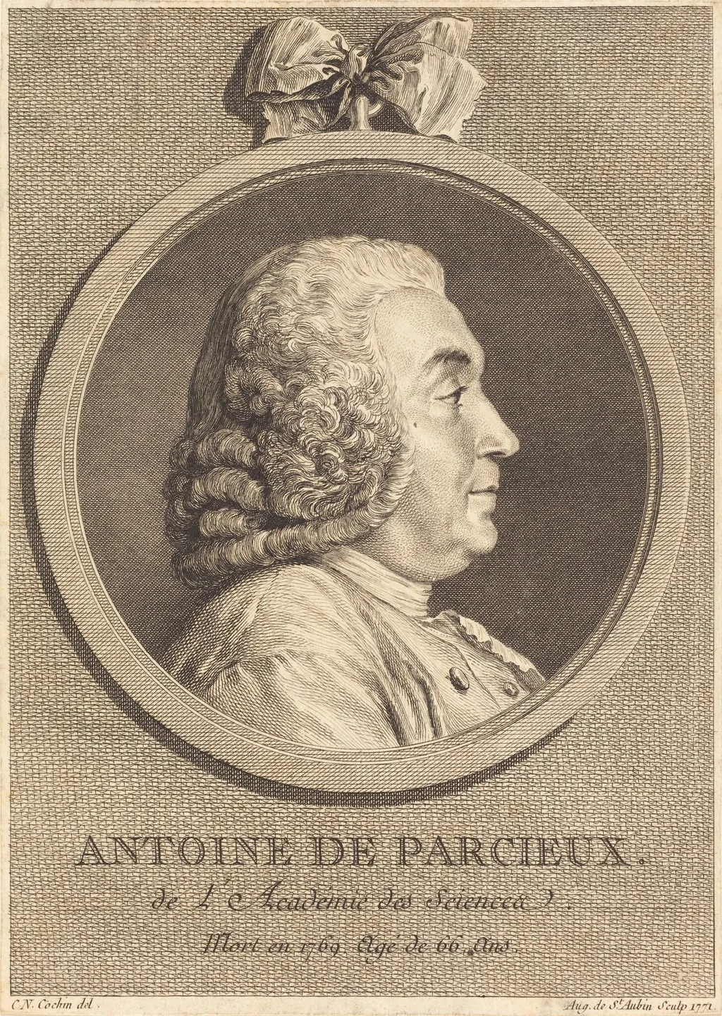 Antoine De Parcieux, by Augustin de Saint-Aubin, ink, 1771