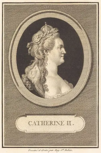 Catherine II, by Augustin de Saint-Aubin