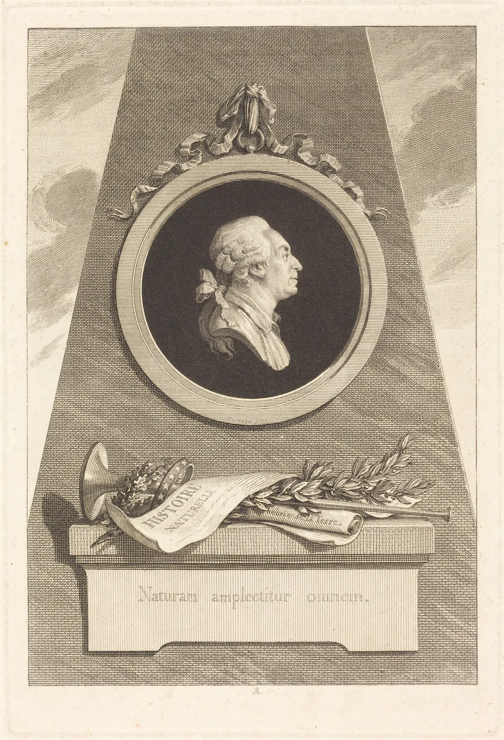 Comte de Buffon, by Augustin de Saint-Aubin, ink, 1798