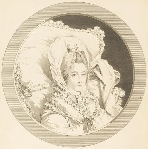 Derniere heure de la Baronne de Rebecque, by Augustin de Saint-Aubin