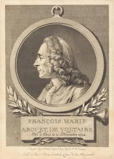 François Marie Arouet de Voltaire, by Augustin de Saint-Aubin