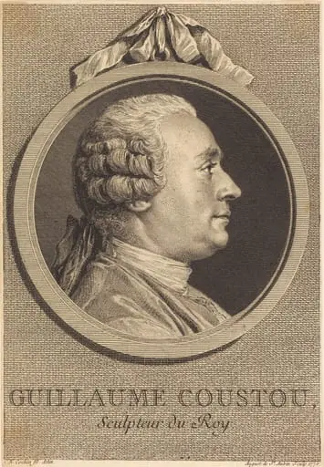 Guillaume Coustou, by Augustin de Saint-Aubin