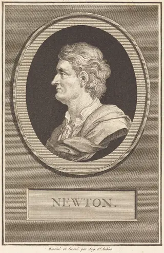 Isaac Newton, by Augustin de Saint-Aubin, 1801