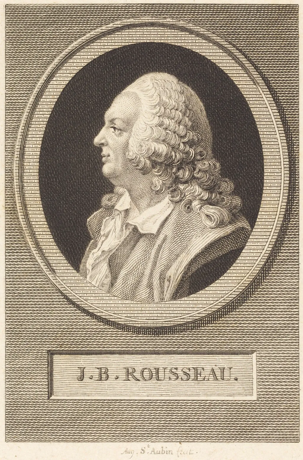 Jean-Baptiste Rousseau, by Augustin de Saint-Aubin, ink, 1802