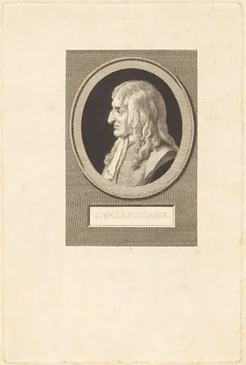 Jean de La Fontaine, by Augustin de Saint-Aubin