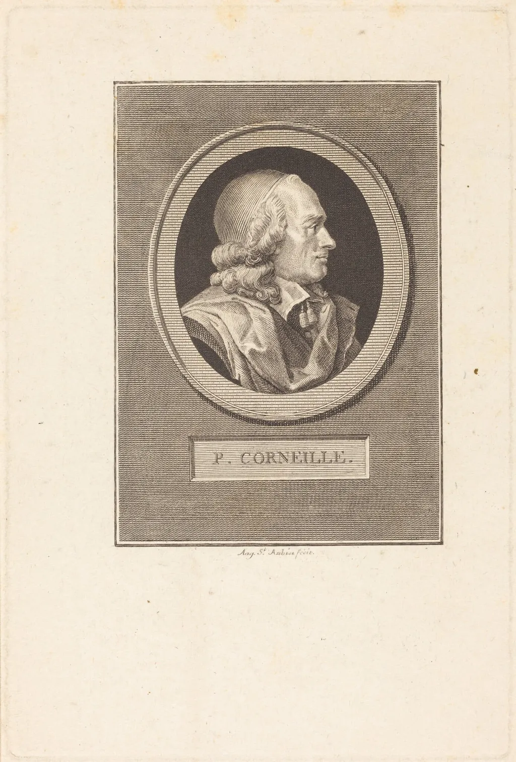Pierre Corneille, by Augustin de Saint-Aubin, ink, 1799