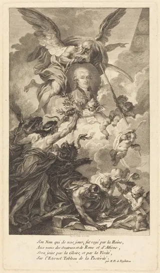 Simon-Nicolas-Henri Linguet, by Augustin de Saint-Aubin, 1780