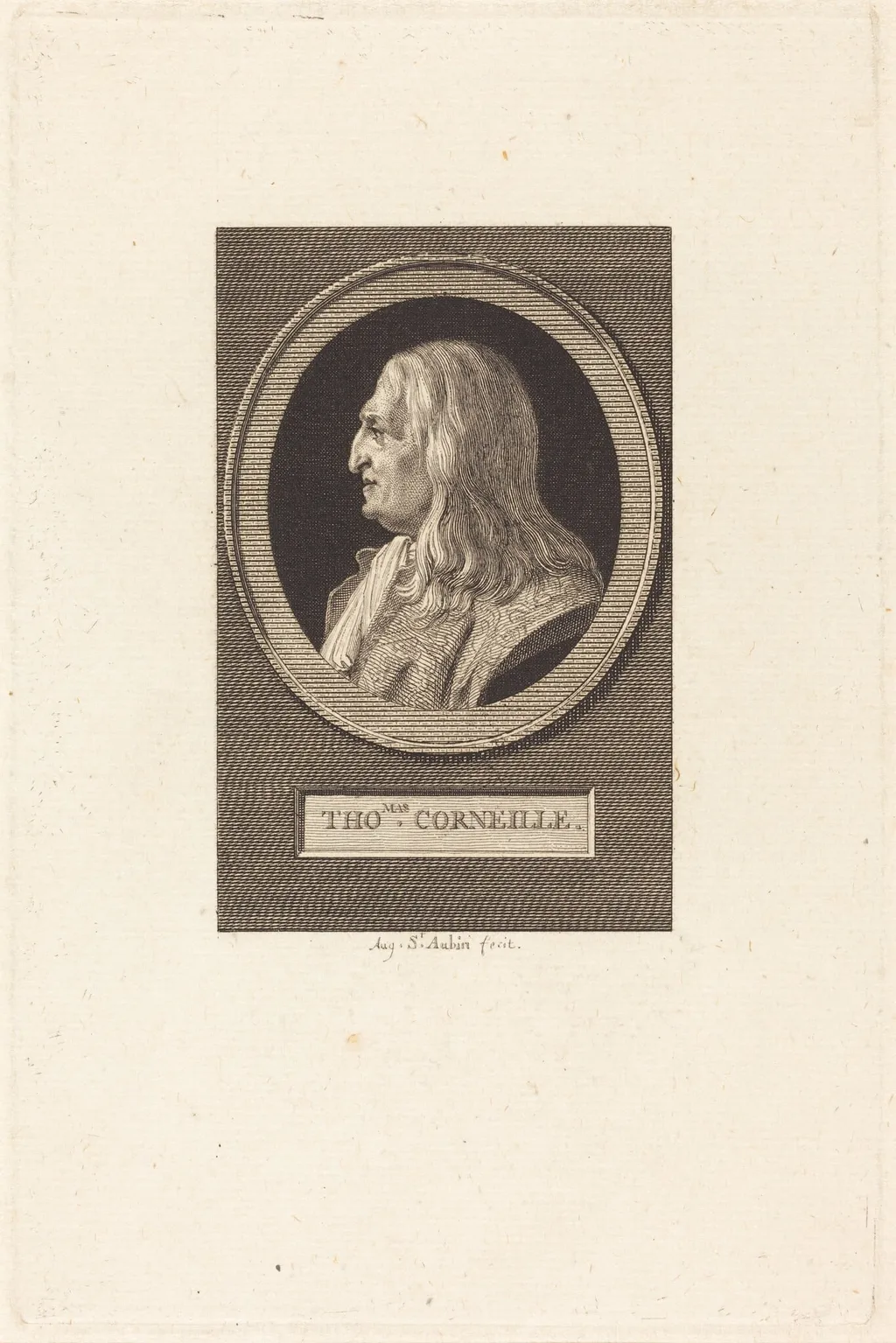 Thomas Corneille, by Augustin de Saint-Aubin, ink, 1805