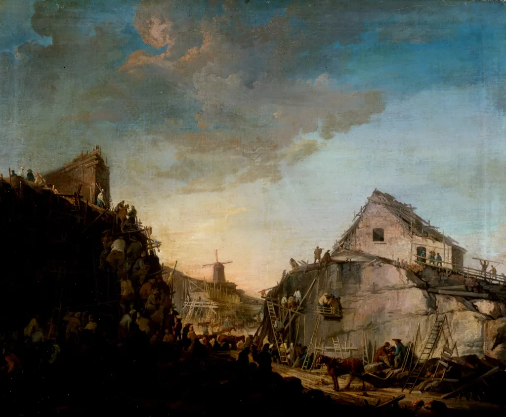 Suomenlinnan kaleeritelakkaa rakennetaan, by Augustin Ehrensvärd, 1751