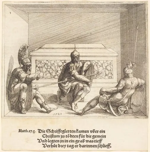 Christ in the Tomb, by Augustin Hirschvogel