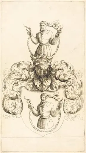 Coat of Arms of Unknown Man, by Augustin Hirschvogel