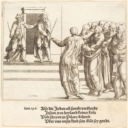 Ecce Homo, and the Jews Deny Christ, by Augustin Hirschvogel