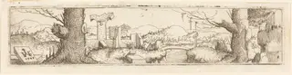 Landscape with a Brook and Ruins, by Augustin Hirschvogel, 1545