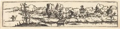 River Landscape with Saint Christopher, by Augustin Hirschvogel