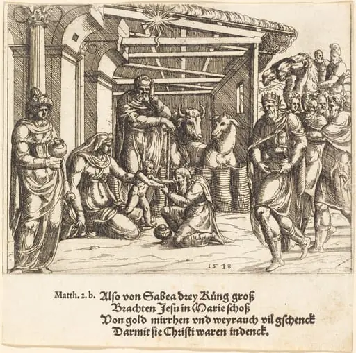 The Adoration of the Magi, by Augustin Hirschvogel