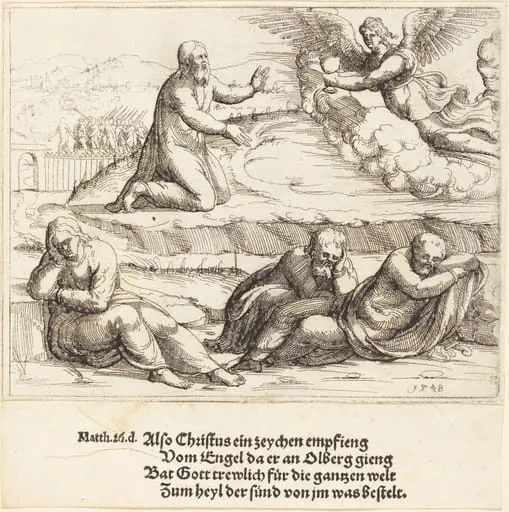 The Agony in the Garden, by Augustin Hirschvogel