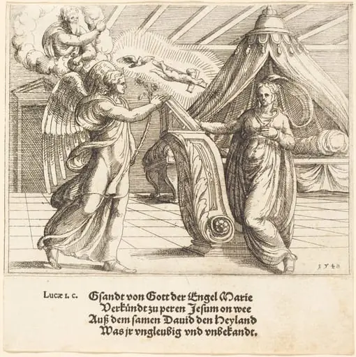 The Annunciation, by Augustin Hirschvogel