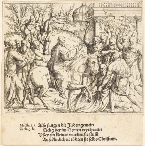 The Entry into Jerusalem, by Augustin Hirschvogel