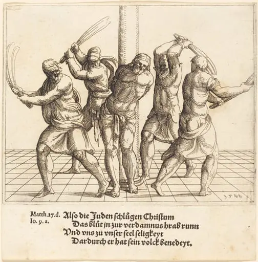 The Flagellation, by Augustin Hirschvogel