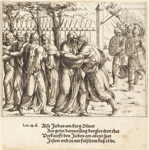 The Kiss of Judas, by Augustin Hirschvogel