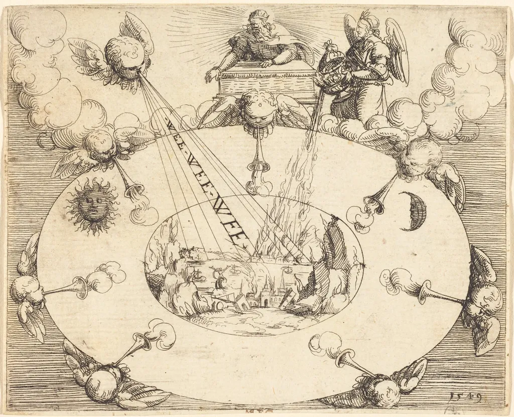 The Opening of the Seventh Seal, by Augustin Hirschvogel, ink, 1549
