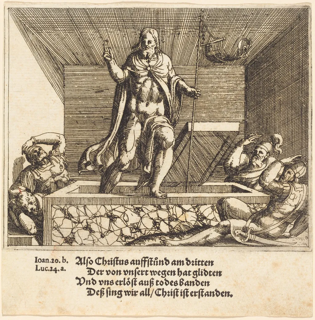 The Resurrection, by Augustin Hirschvogel, ink, 1528