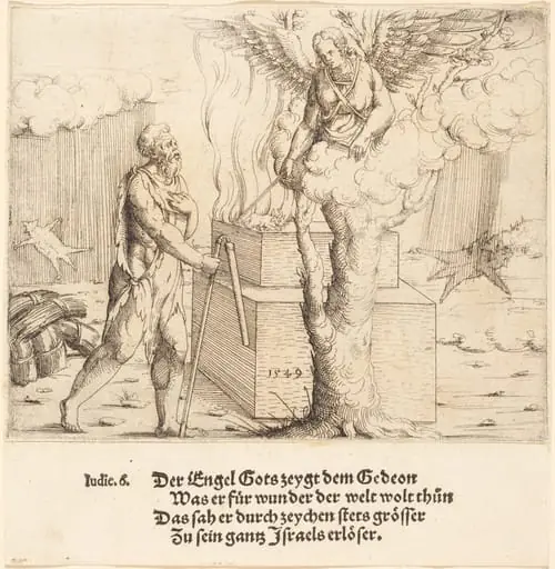 The Sacrifice of Gideon, by Augustin Hirschvogel