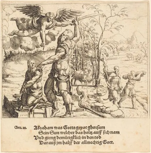 The Sacrifice of Isaac, by Augustin Hirschvogel