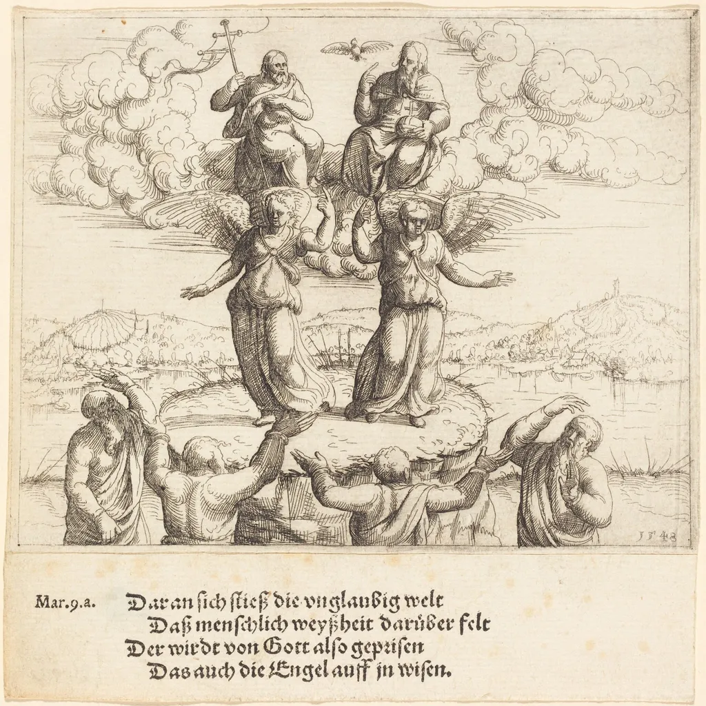 The Transfiguration, by Augustin Hirschvogel, ink, 1548