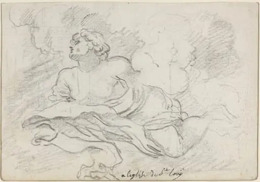 Angel from the Assumption [recto], by Augustin Pajou