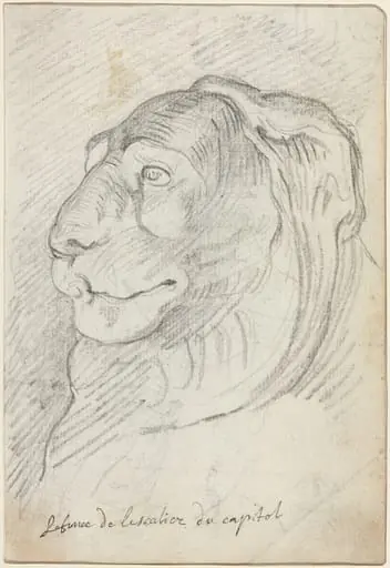 Lion's Head from the Capitoline Staircase, by Augustin Pajou