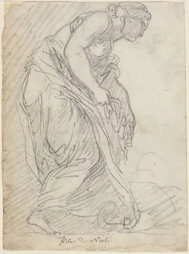One of Niobe's Daughters, by Augustin Pajou
