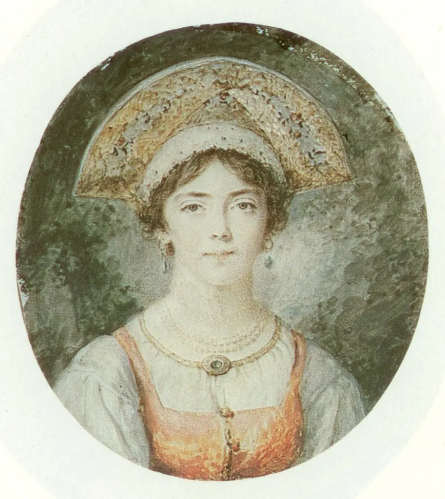 Wife Charlotta in Russian dress, by Augustin Ritt