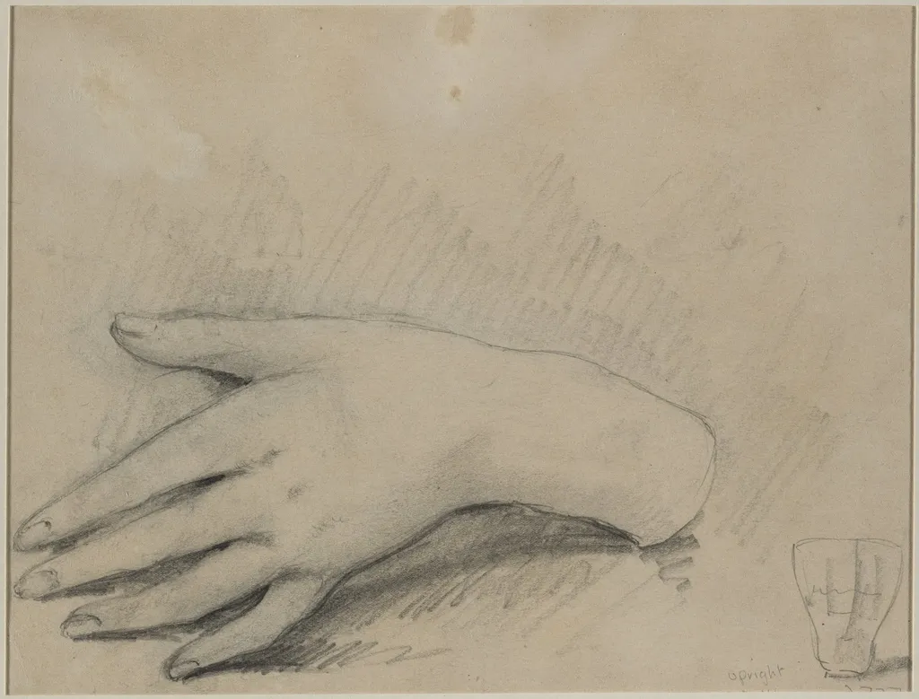 Study of a Woman's Hand (verso), by Augustin Théodule Ribot, 1804