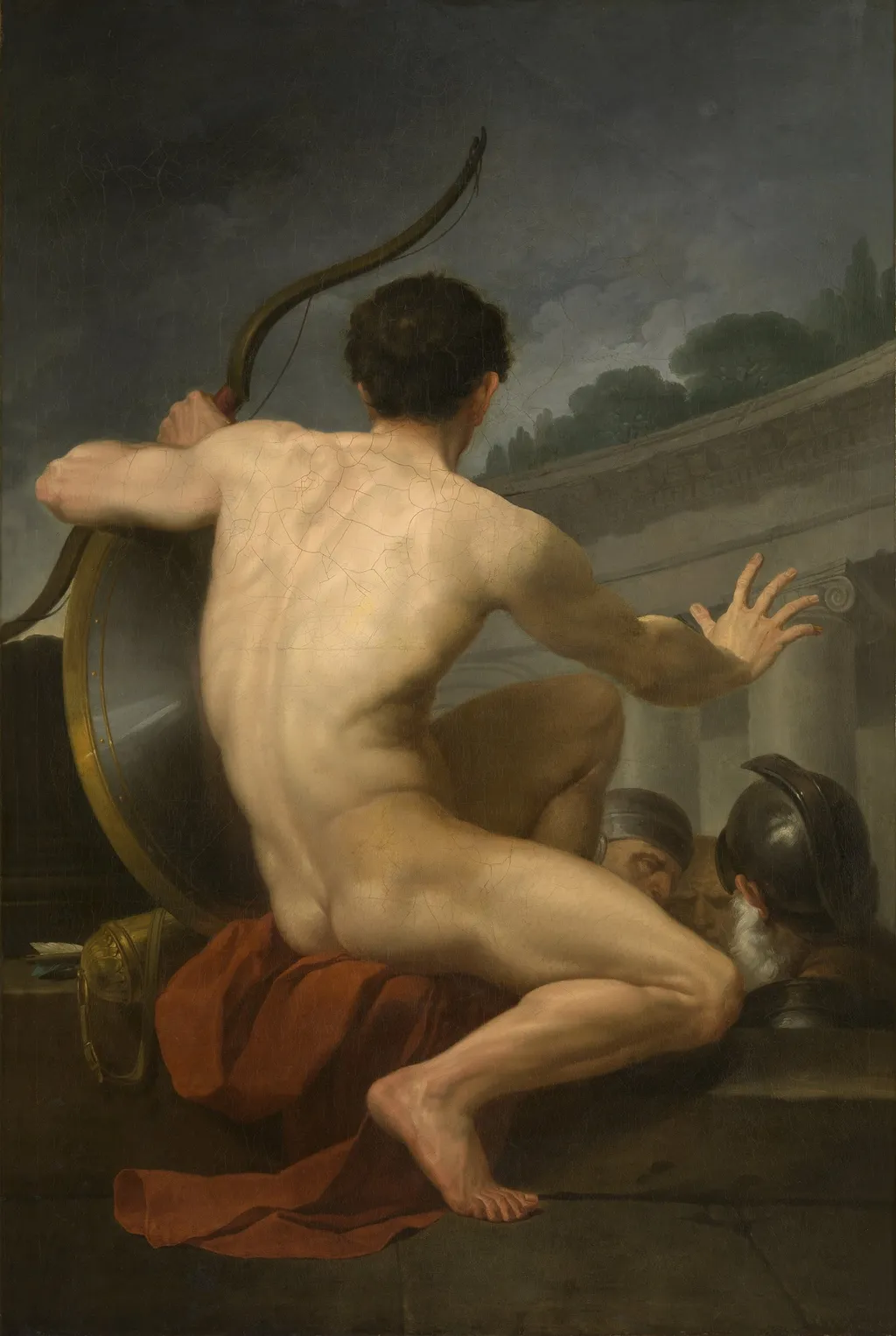 The naked warrior, by Augustin van den Berghe, oil, 1790