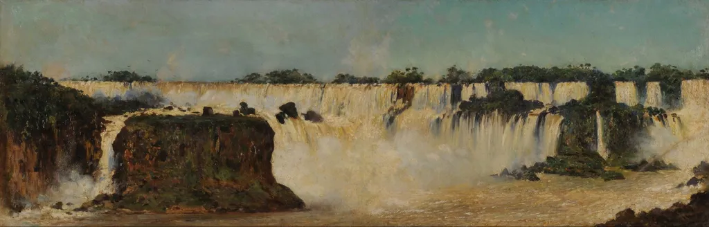 La cascada del Iguazú, by Augusto Ballerini, oil, 1896