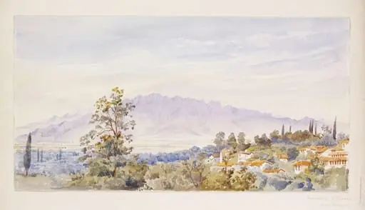 Mountains of Nicaea from Broussa, by Augustus John Cuthbert Hare