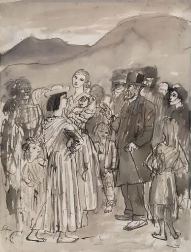Mission to the Gypsies, by Augustus RA John