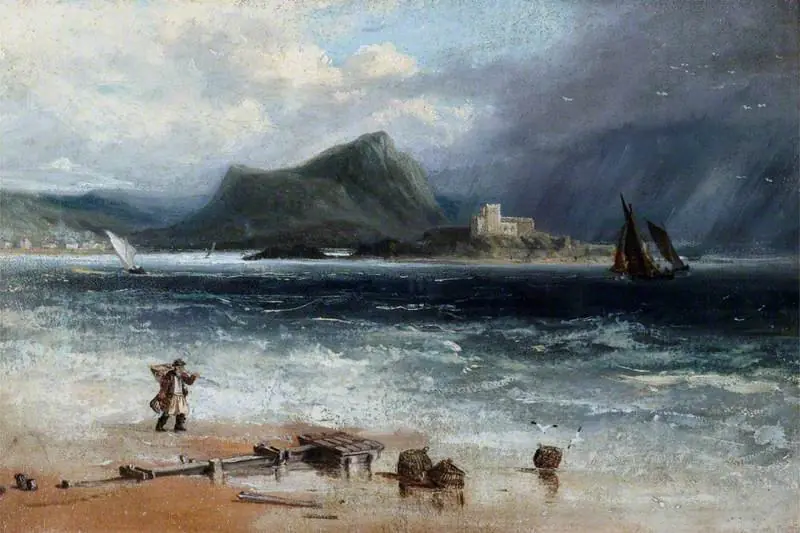 Coast Scene with a Shrimper, by Augustus Wall Callcott