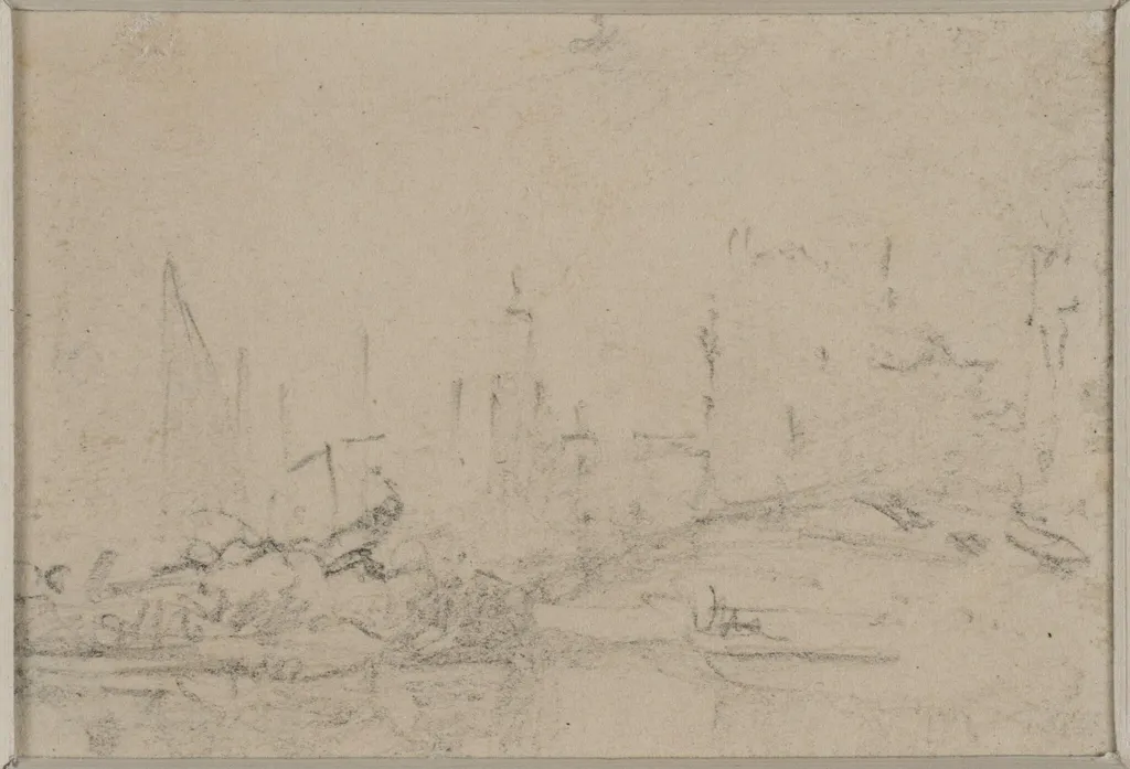 Dutch barge unloading, by Augustus Wall Callcott