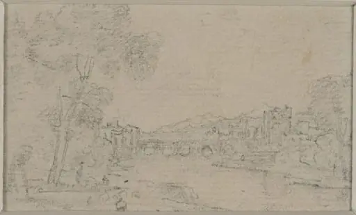 River Scene with barges, by Augustus Wall Callcott