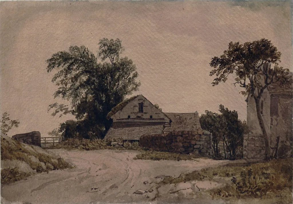 Roadside Cottages, by Augustus Wall Callcott, watercolor, 1805