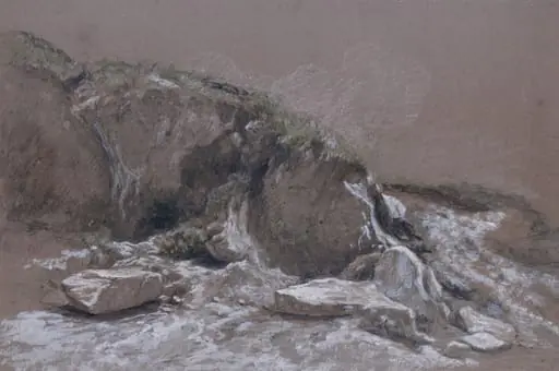 Rocks and Sea - Isle of Wight, by Augustus Wall Callcott